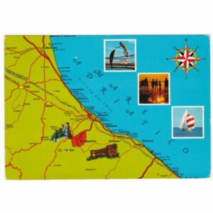 WŁOCHY RIVIERA ADRIATICA MAPKA WIDOKÓWKA A54890