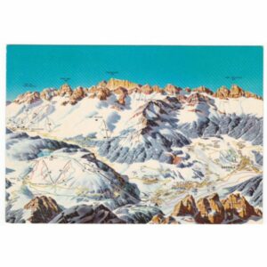 WŁOCHY DOLOMITY ZIMA MAPKA WIDOKÓWKA A54892