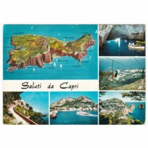 WŁOCHY CAPRI MAPKA POCZTÓWKA A54899