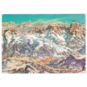 WŁOCHY DOLOMITY ZIMA MAPKA WIDOKÓWKA A54901