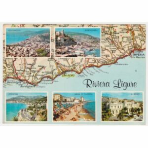 WŁOCHY RIVIERA LIGURE MAPKA WIDOKÓWKA A54908