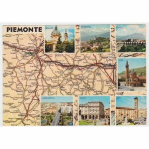 WŁOCHY PIEMONT MAPKA WIDOKÓWKA A54923