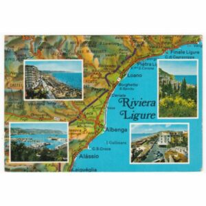 WŁOCHY RIVIERA LIGURE MAPKA WIDOKÓWKA A55093