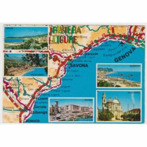 WŁOCHY RIVIERA LIGURE MAPKA WIDOKÓWKA A55920