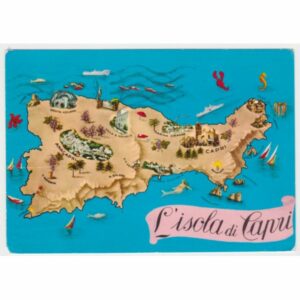 WŁOCHY CAPRI MAPKA POCZTÓWKA A55942