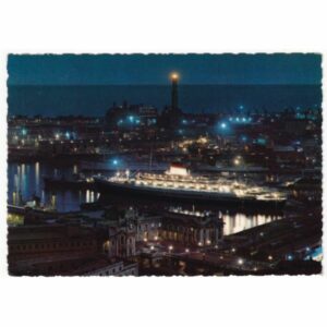 WŁOCHY GENOVA STATEK WIDOKÓWKA A56169