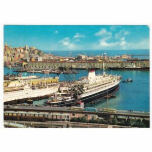 WŁOCHY GENOVA STATEK WIDOKÓWKA A56782