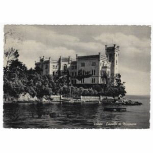 WŁOCHY TRIEST ZAMEK ARMATY WIDOKÓWKA A56830