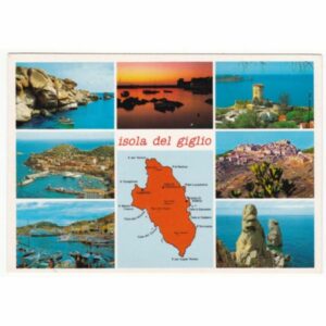 WŁOCHY ISOLA DEL GIGLIO MAPKA WIDOKÓWKA A57118