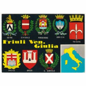 WŁOCHY HERBY MAPKA WIDOKÓWKA A57125