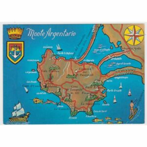 WŁOCHY MONTE ARGENTARIO MAPKA WIDOKÓWKA A57930