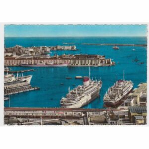 WŁOCHY GENOVA STATEK PORT WIDOKÓWKA A57964