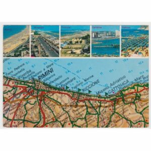 WŁOCHY RIMINI MAPKA WIDOKÓWKA A57970