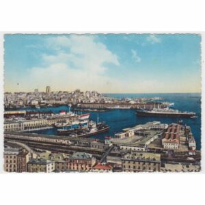 WŁOCHY GENOVA STATEK PORT WIDOKÓWKA A58218