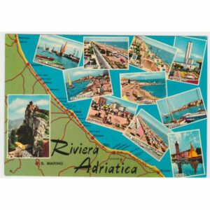 WŁOCHY RIVIERA ADRIATICA MAPKA WIDOKÓWKA A58244
