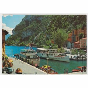 WŁOCHY LAGO DI GARDA RIVA STATEK PORT WIDOKÓWKA A53426