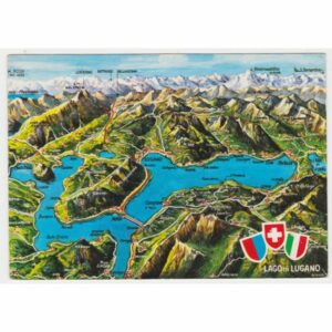 WŁOCHY LAGO DI LUGANO MAPKA WIDOKÓWKA A60057