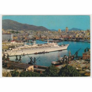 WŁOCHY GENOVA STATEK PORT WIDOKÓWKA A60160