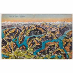 WŁOCHY LAGHI DI COMO E LUGANO MAPKA WIDOKÓWKA A60229