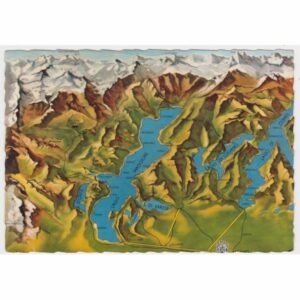 WŁOCHY LAGHI MAGGIORE DI COMO E LUGANO MAPKA WIDOKÓWKA A60585