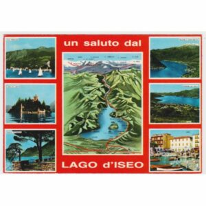 WŁOCHY LAGO D'ISEO MAPKA WIDOKÓWKA A60909