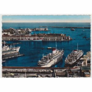 WŁOCHY GENOVA STATEK PORT WIDOKÓWKA A61886