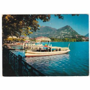 WŁOCHY LUGANO STATEK WIDOKÓWKA A62215