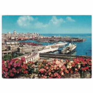 WŁOCHY GENOVA STATEK PORT WIDOKÓWKA A62302