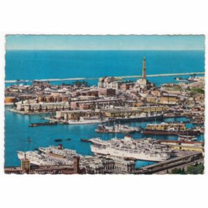 WŁOCHY GENOVA STATEK PORT WIDOKÓWKA A62303