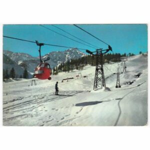 WŁOCHY COURMAYEUR KOLEJKA LINOWA ZIMA WIDOKÓWKA A62408