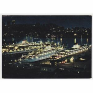 WŁOCHY GENOVA STATEK PORT WIDOKÓWKA A62851