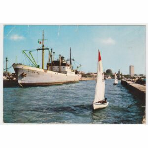 WŁOCHY RIMINI PORT STATEK WIDOKÓWKA A62931