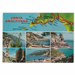 WŁOCHY COSTIERA AMALFITANA MAPKA WIDOKÓWKA A63174