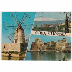 WŁOCHY SYCYLIA WIATRAK WIDOKÓWKA A63815