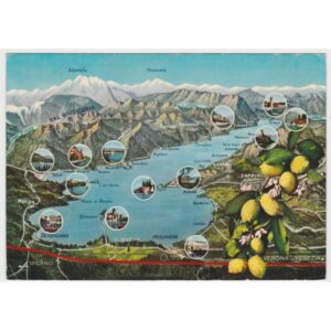 WŁOCHY LAGO DI GARDA MAPKA WIDOKÓWKA A63829