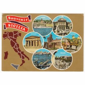 WŁOCHY SYCYLIA MAPKA WIDOKÓWKA A64306