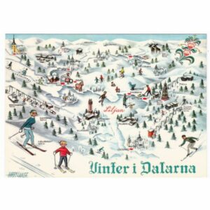 WINTER I DALARNA ZIMA WIDOKÓWKA A37810