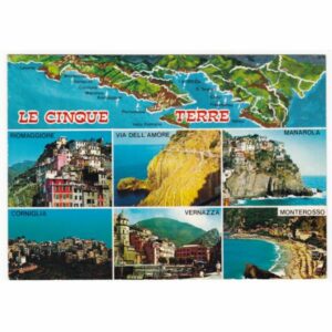WŁOCHY CINQUE TERRE MAPKA WIDOKÓWKA A66396