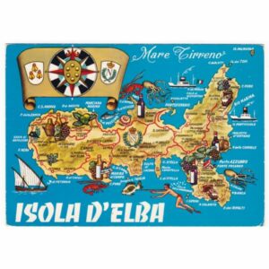 WŁOCHY ELBA MAPKA WIDOKÓWKA A66399