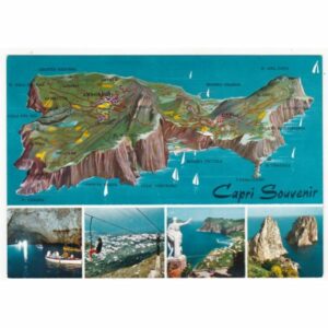 WŁOCHY CAPRI MAPKA POCZTÓWKA A66423