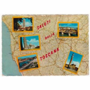 WŁOCHY TOSKANIA MAPKA POCZTÓWKA A66427