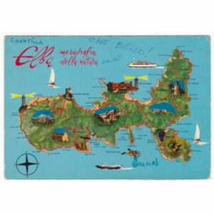 WŁOCHY ELBA MAPKA WIDOKÓWKA A66435