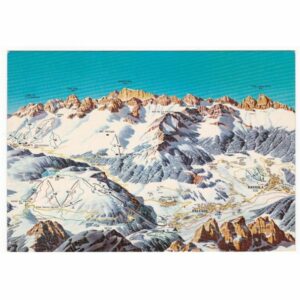 WŁOCHY DOLOMITY MAPKA ZIMA WIDOKÓWKA A66469