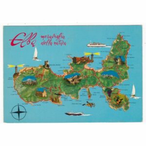 WŁOCHY ELBA MAPKA WIDOKÓWKA A66481