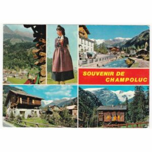 WŁOCHY CHAMPOLUC STRÓJ LUDOWY KOZIOROŻEC ALPEJSKI POCZTÓWKA A67786