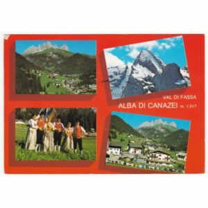WŁOCHY DOLOMITY VAL DI FASSA STROJE LUDOWE WIDOKÓWKA A67942