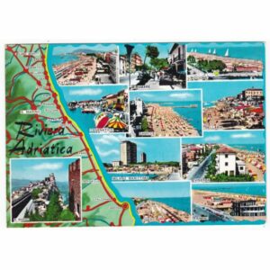 WŁOCHY RIVIERA ADRIATICA MAPKA WIDOKÓWKA A68018