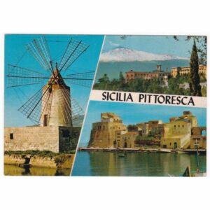 WŁOCHY SYCYLIA WIATRAK WIDOKÓWKA A68053