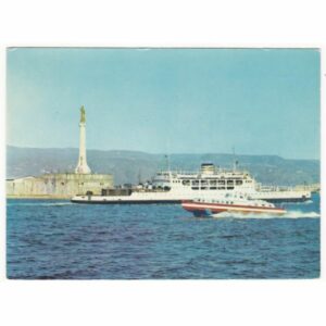 WŁOCHY STATEK PORT MESSINA WIDOKÓWKA A69042