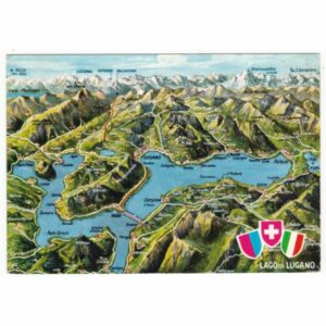 WŁOCHY LAGO DI LUGANO MAPKA WIDOKÓWKA A69055